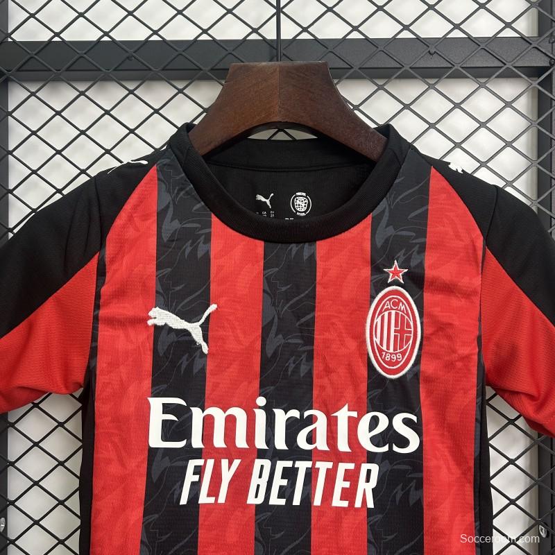 25/26 Kids AC Milan Home Size 16-28 Jersey