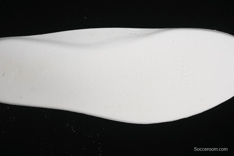 Nike Air Jordan 1 Low 85 Retro Sneakers in White with Metallic Blue Swoosh - FB9933-141