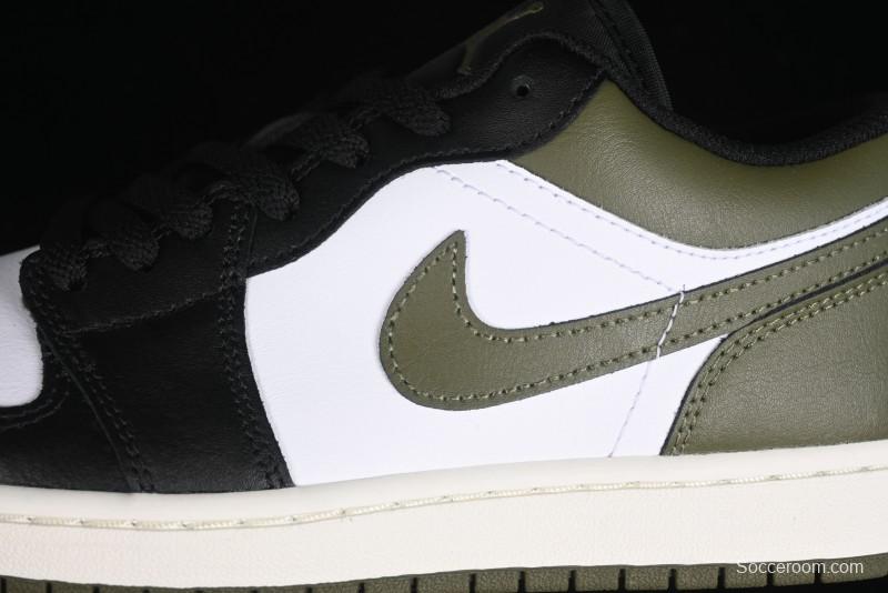 Nike Air Jordan 1 Low "Medium Olive" Casual Sneakers - 553558-092