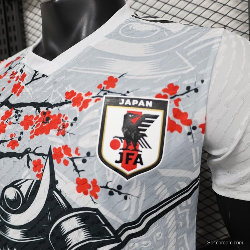 Player Version 2025 Japan White with Samurai & Cherry Blossom Jersey