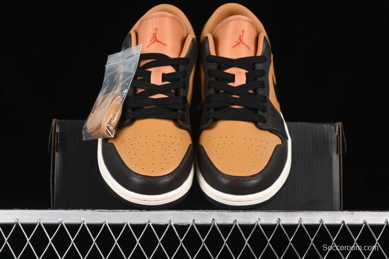 Nike Air Jordan 1 Low Flax/Baroque Brown Casual Basketball Shoes - HQ3603-201