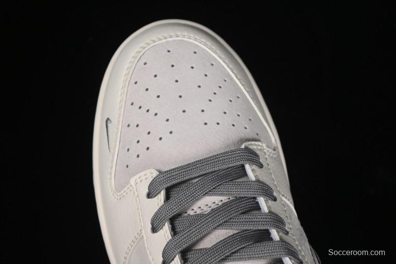Nike SB Dunk Low Stussy Collaboration - Off White Grey Pig Anniversary Custom Low-Top Casual Skate Shoes - XX2025-888