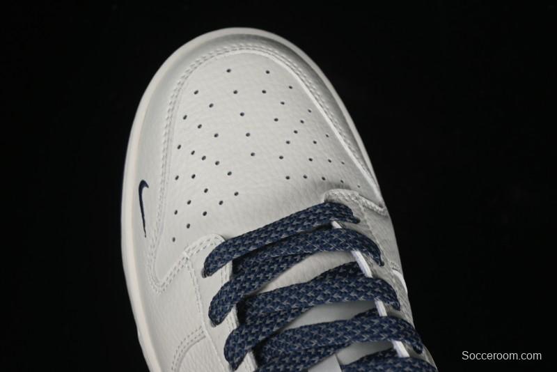 Nike SB Dunk Low Collaboration Three Swooshes Dark Blue Colorway Low-Top Casual Skateboarding Shoes - NK5639-327