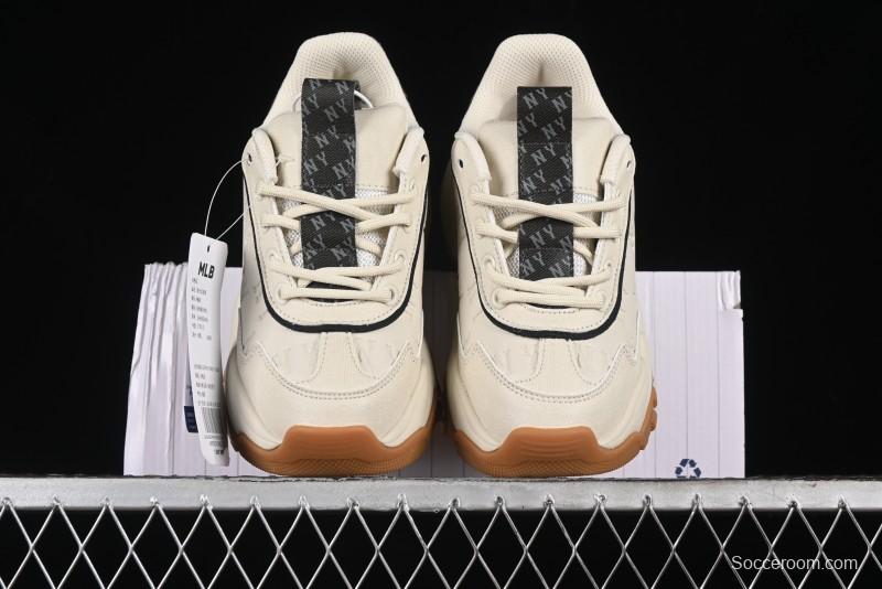 New York Yankees MLB Bigball Chunky Embo Monogram Thick Sole Sandals - 3ASHBEM4N50IVS