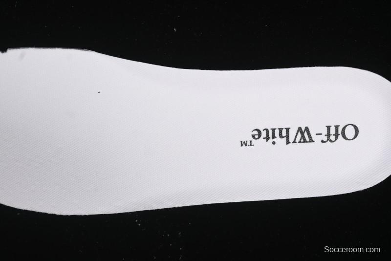 Off-White Out Of Office Low-Top Fashion Sneakers in White Black - AJD4