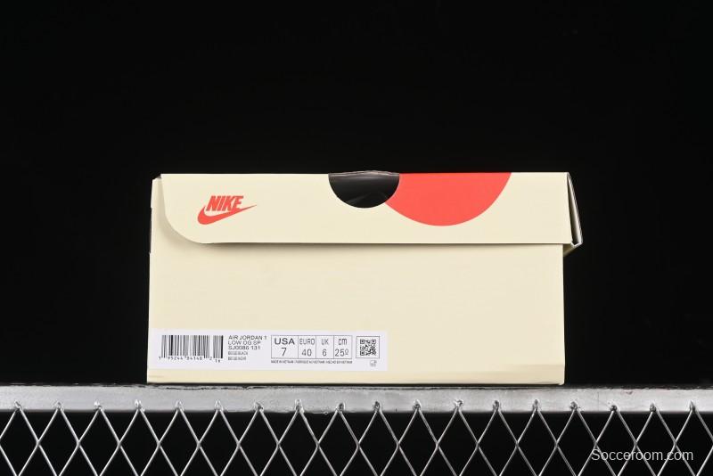 Nike Travis Scott x Fragment Design x Air Jordan 1 Low OG SP AJ1 Sneakers - SJ0086-131