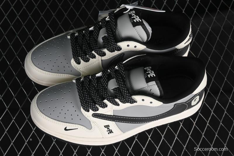 Nike Travis Scott x Fragment Design x Air Jordan 1 Low OG SP AJ1 Bape Collaboration - BB6511-626