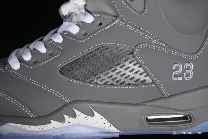 Nike Air Jordan 5 Retro Basketball Shoes with Grey Wolf Colorway - 136027-005