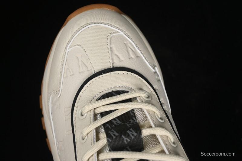 New York Yankees MLB Bigball Chunky Embo Monogram Thick Sole Sandals - 3ASHBEM4N50IVS