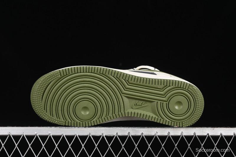 Nike Air Force 1 '07 Low Dior Collaboration - White Green Drawstring Casual Sneakers - SJ1198-200