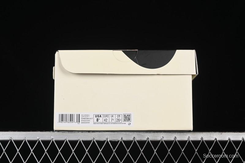 Nike Travis Scott x Fragment Design x Air Jordan 1 Low OG SP AJ1 Retro Sneakers - CH6336-017