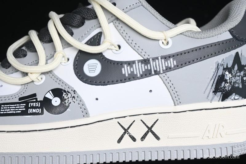 Nike Air Force 1 Low "Vinyl" Casual Sneakers with Lace-Up Design - KS6896-666