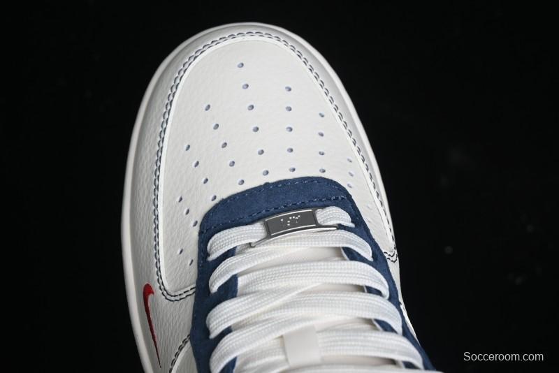 Nike Air Force 1 '07 Low Supreme Collaboration - Light Blue Suede Swoosh Casual Sneakers - XZ3328-669