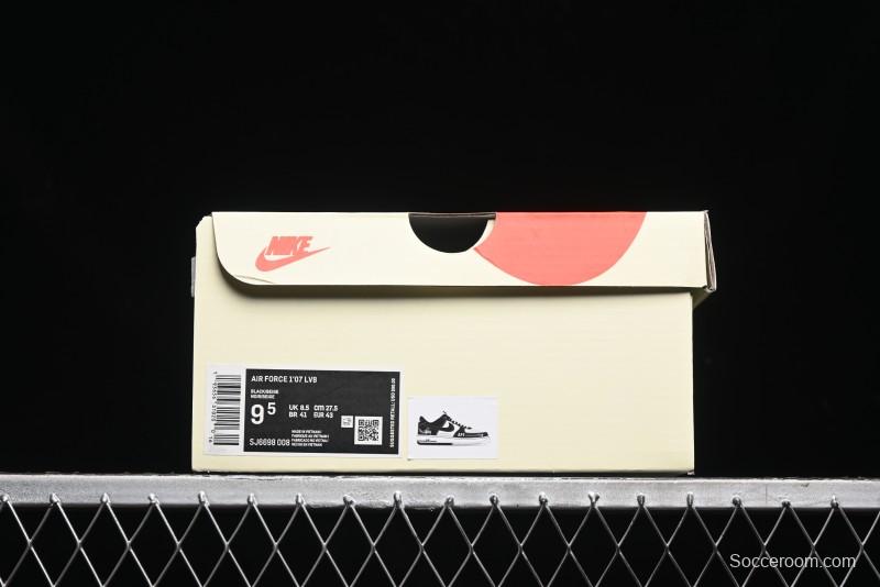 Nike Air Force 1 '07 Low Stussy Collaboration - Black/Red Label Low-Top Casual Sneakers - SJ6698-008