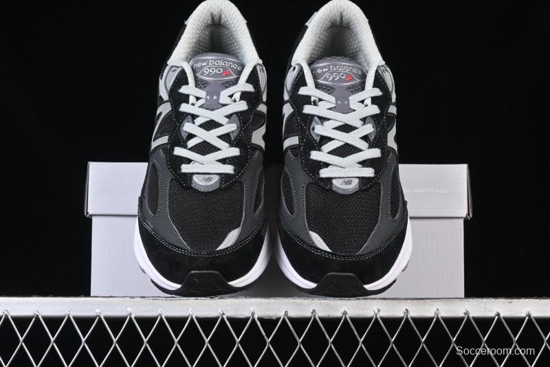 New Balance 990 Series Premium Retro Running Shoes with Carbon Fiber Midsole - M990BK6