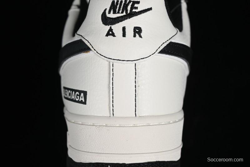 Balenciaga x Nike Air Force 1 '07 Low Triple Swoosh Beige Black Casual Shoes - FR0538-090