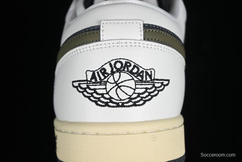 Nike Air Jordan 1 Low AJ1 Custom Black Green Low-Top Culture Casual Sneakers - DC0774-001