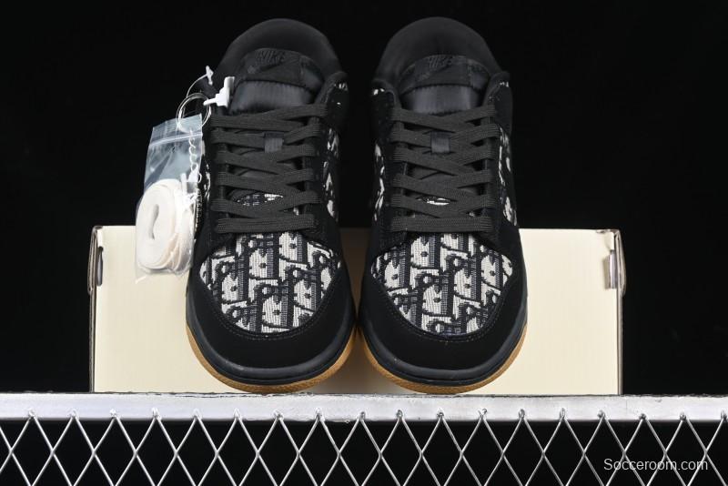 Nike SB Dunk Low APE Collaboration - Camouflage Black Swoosh Anniversary Custom Low-Top Casual Sneakers - KK1333-017