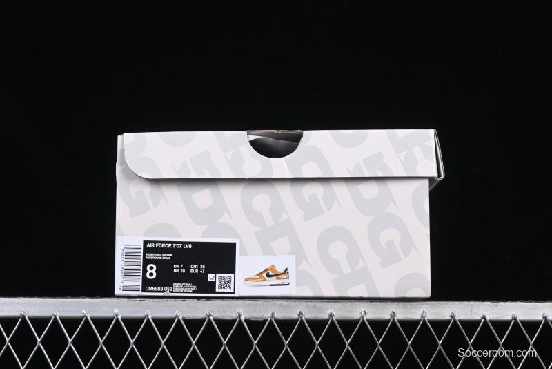Nike Air Force 1 '07 Low The North Face Collaboration Sport Orange Low-Top Casual Sneakers - DM6688-053