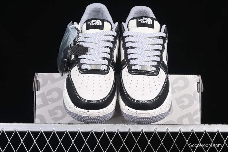 Nike Air Force 1 '07 Low The North Face Collaboration Black Grey Double Swoosh Casual Sneakers - DM6688-020