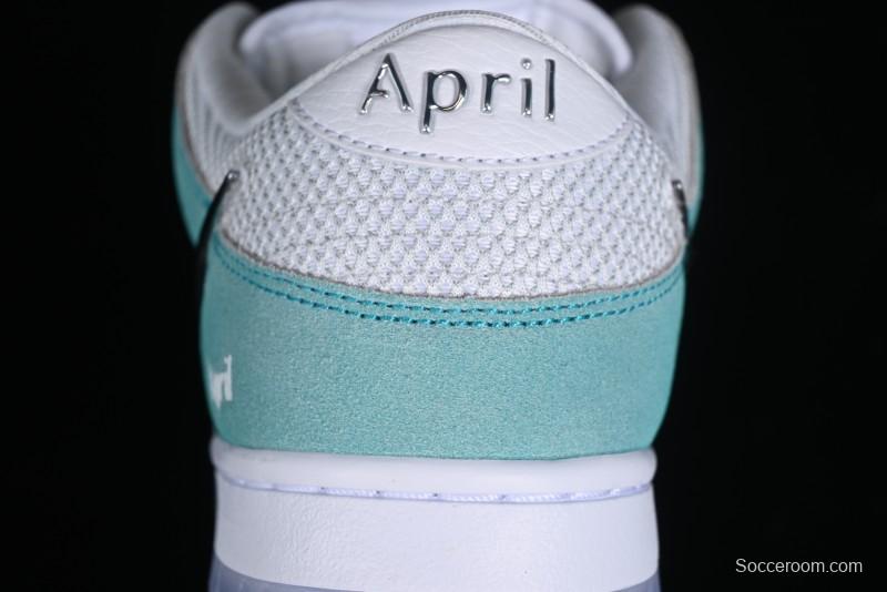 Nike April Skateboards SB Dunk Low Collaboration Frozen Rose SB Shattered Backboard Casual Skate Shoes - FD2562-400