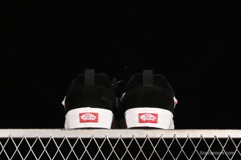 Vans Classics Knu Skool Retro Sneakers with Embroidered Graffiti Design and Thick Tongue - VN000CS00ZB