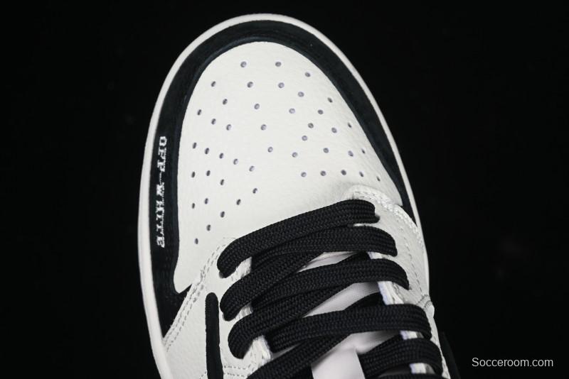 Nike Travis Scott x Fragment Design x Air Jordan 1 Low OG SP AJ1 Off-White Collaboration Casual Sneakers - DM7866-065