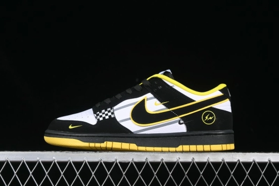 Nike SB Dunk Low Lightning Collaboration Racing Black Hook Anniversary Custom Low-Top Casual Skate Shoes - KK1333-026