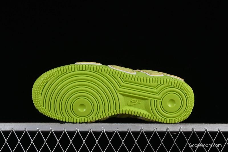 Nike CPFM x Nike Air Force 1 '07 Low Casual Sneakers in Lemon Green with SUNSHINE Design - DC4457-300