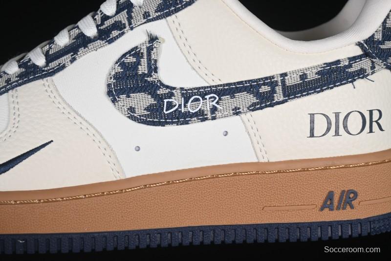 Nike Air Force 1 '07 Low Dior Collaboration Grey Knit Casual Sneakers - KK1988-052