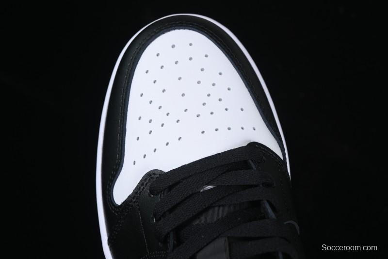 Nike Air Jordan 1 Low Retro Basketball Shoes in Black and White - 553558-043