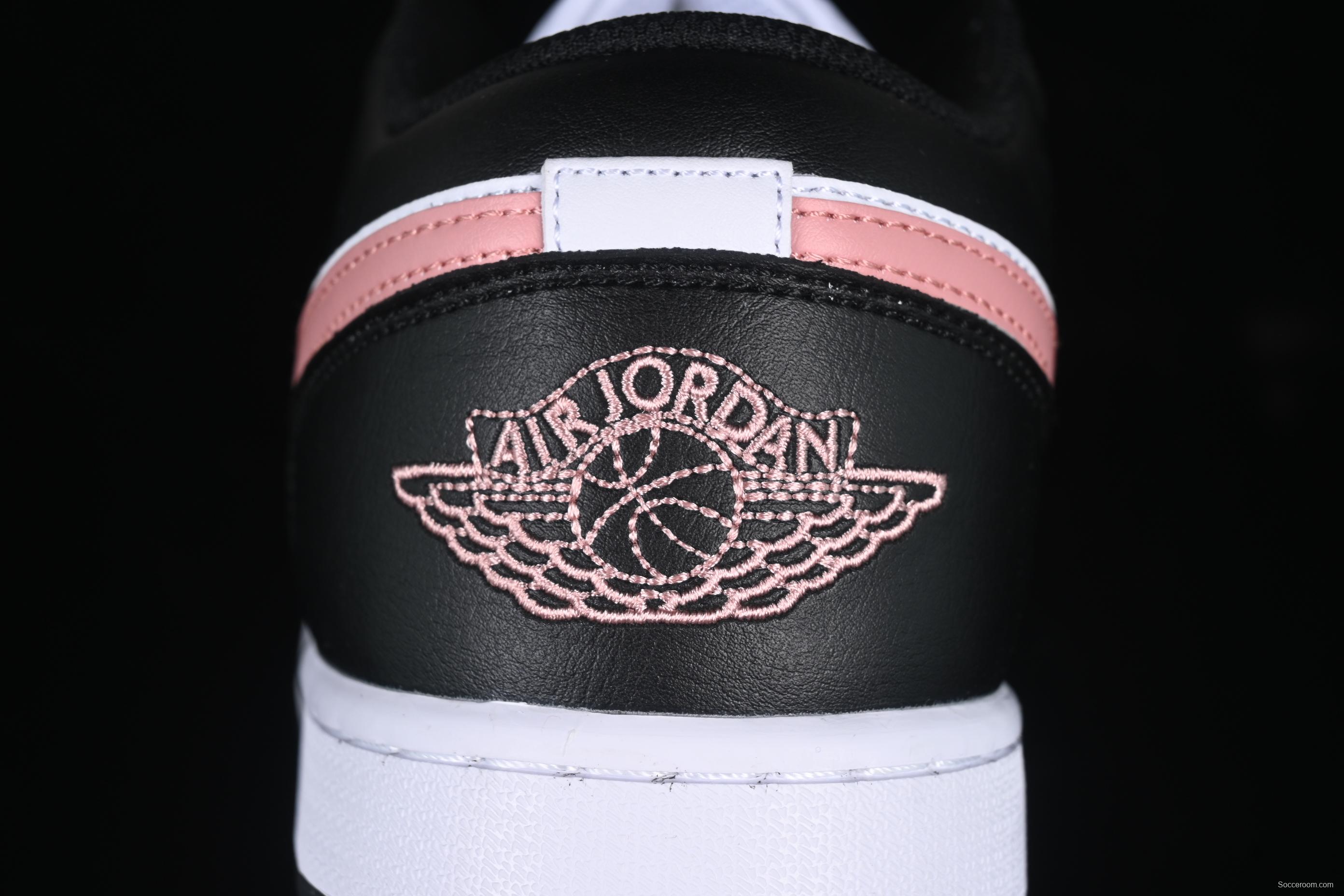 Nike Air Jordan 1 Low AJ1 Casual Sneakers in Black White Pink - 553558-165