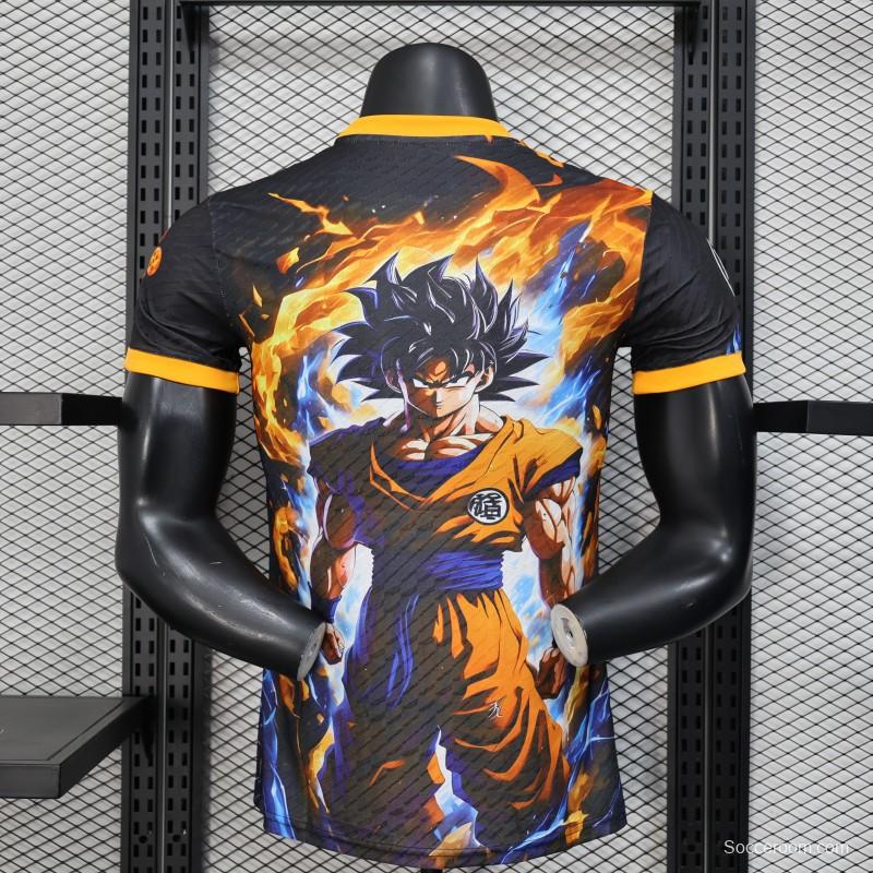 Player Version 2025 Japan Black with Anime Super Saiyan Design Jersey