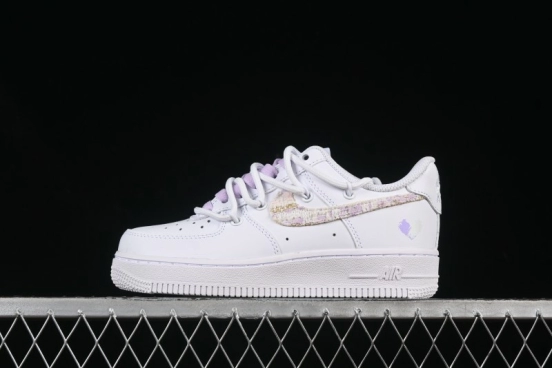 Nike Air Force 1'07 Low Purple Chanel-Inspired Casual Sneakers - DH9999-556