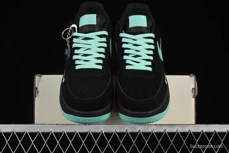 Nike Air Force 1 '07 Low Stussy Collaboration Tiffany Blue Casual Sneakers - DF0188-045