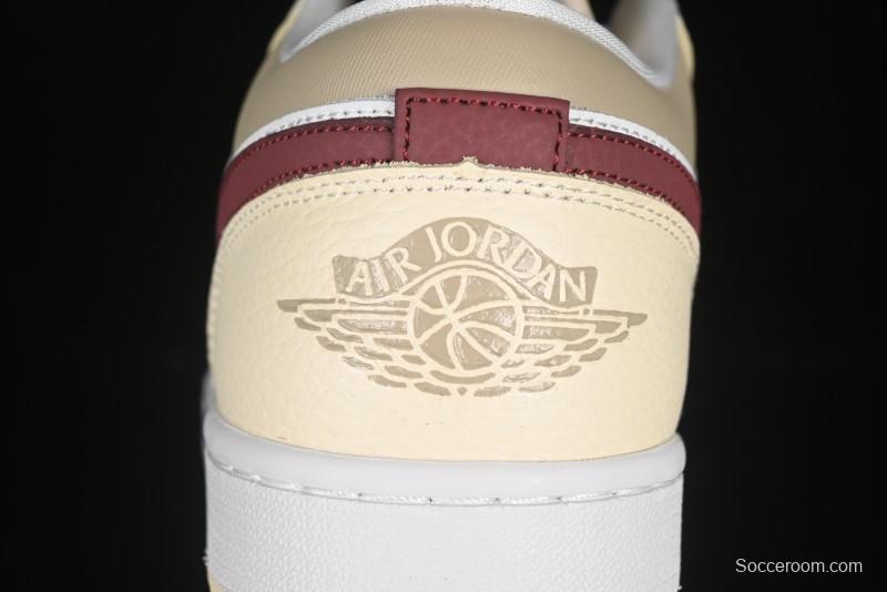 Nike Air Jordan 1 Low AJ1 Cream White Low-Top Casual Sneakers - HV6530-100