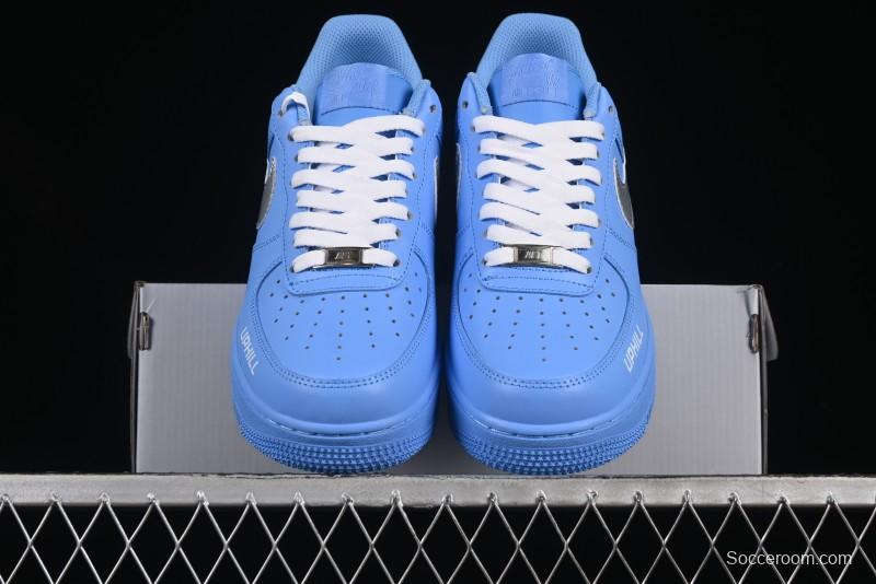 Nike Air Force 1'07 Low Casual Sneakers in Iceland Blue with Full-Length Air Cushion - ZH0316-070