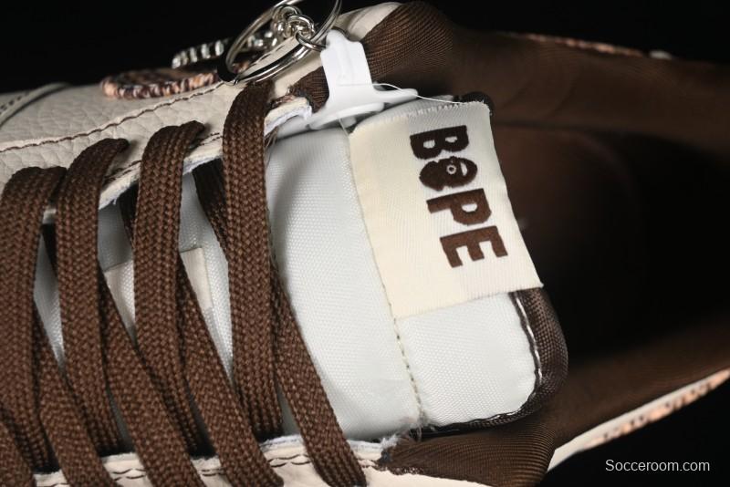 Nike Air Force 1 '07 Low Bape Collaboration Beige Camo Casual Sneakers - DF0188-052