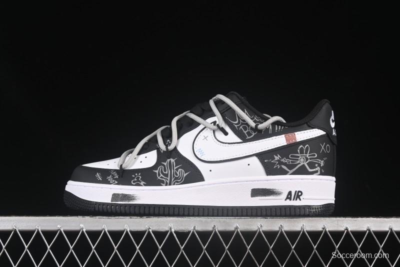 Nike Air Force 1'07 Low Denim Casual Sneakers with Full-Length Air Cushion - ZH0316-071
