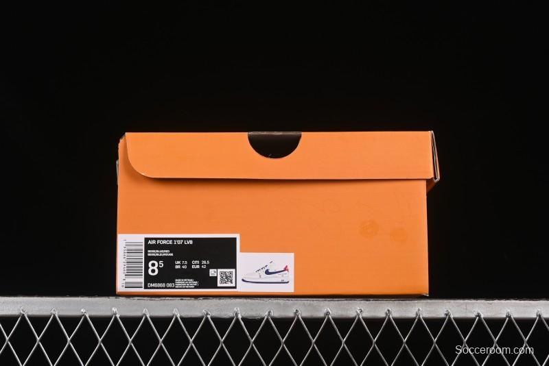 Nike Air Force 1 '07 Low LV Collaboration Blue Swoosh Drawstring Casual Sneakers - DM6868-083