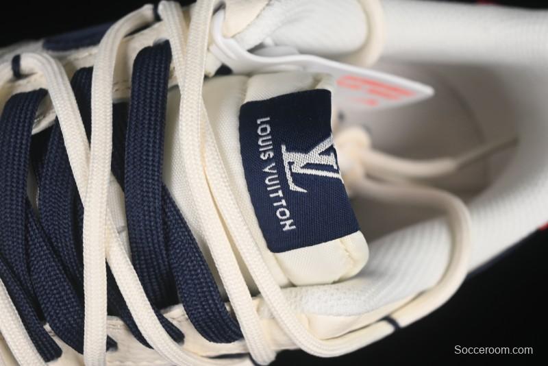 Nike Air Force 1 '07 Low LV Collaboration Blue Swoosh Drawstring Casual Sneakers - DM6868-083