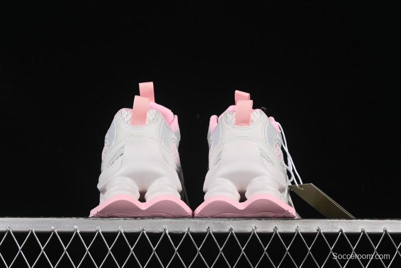 GG-CC Starry Sky Particle Silver White Lace-up Hollow Out Chunky Sneakers with 5cm Height Boost - G25U9778