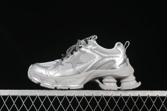 GG-CC Star Same Style Lace-up Hollow Out Dad Shoes with 5cm Height Increase - G25X269