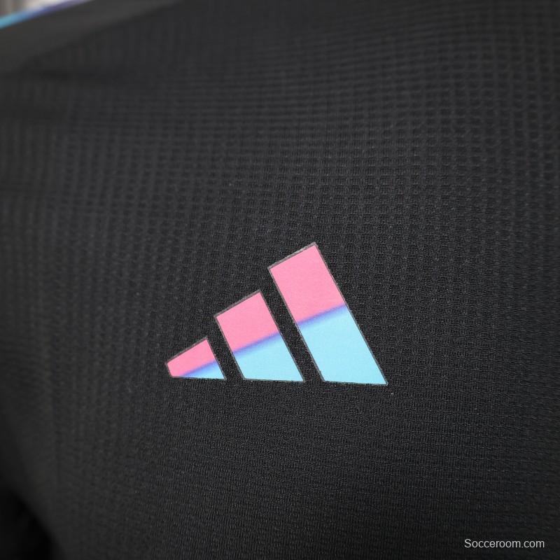 Player Version 2025 Algeria Black with Colorful Gradient Accents Jersey