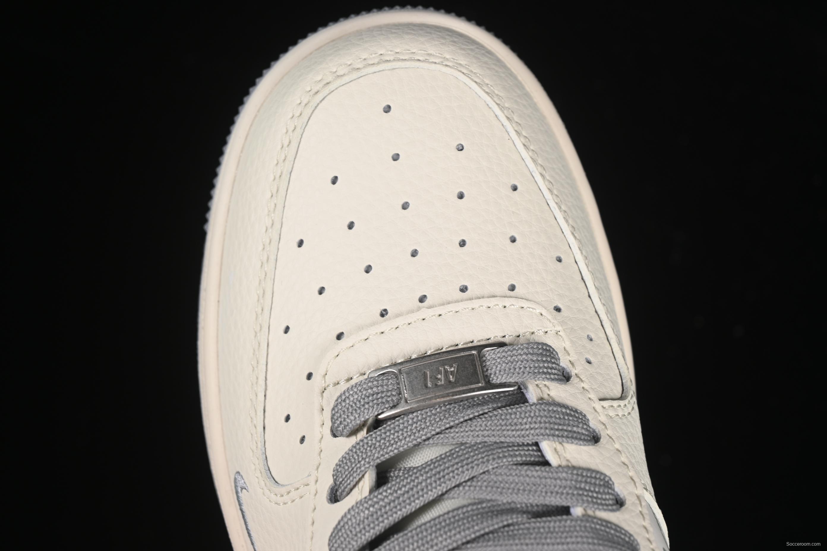 Nike Air Force 1 '07 Low Supreme Collaboration Beige Multi-Swoosh Casual Sneakers - XX3168-147