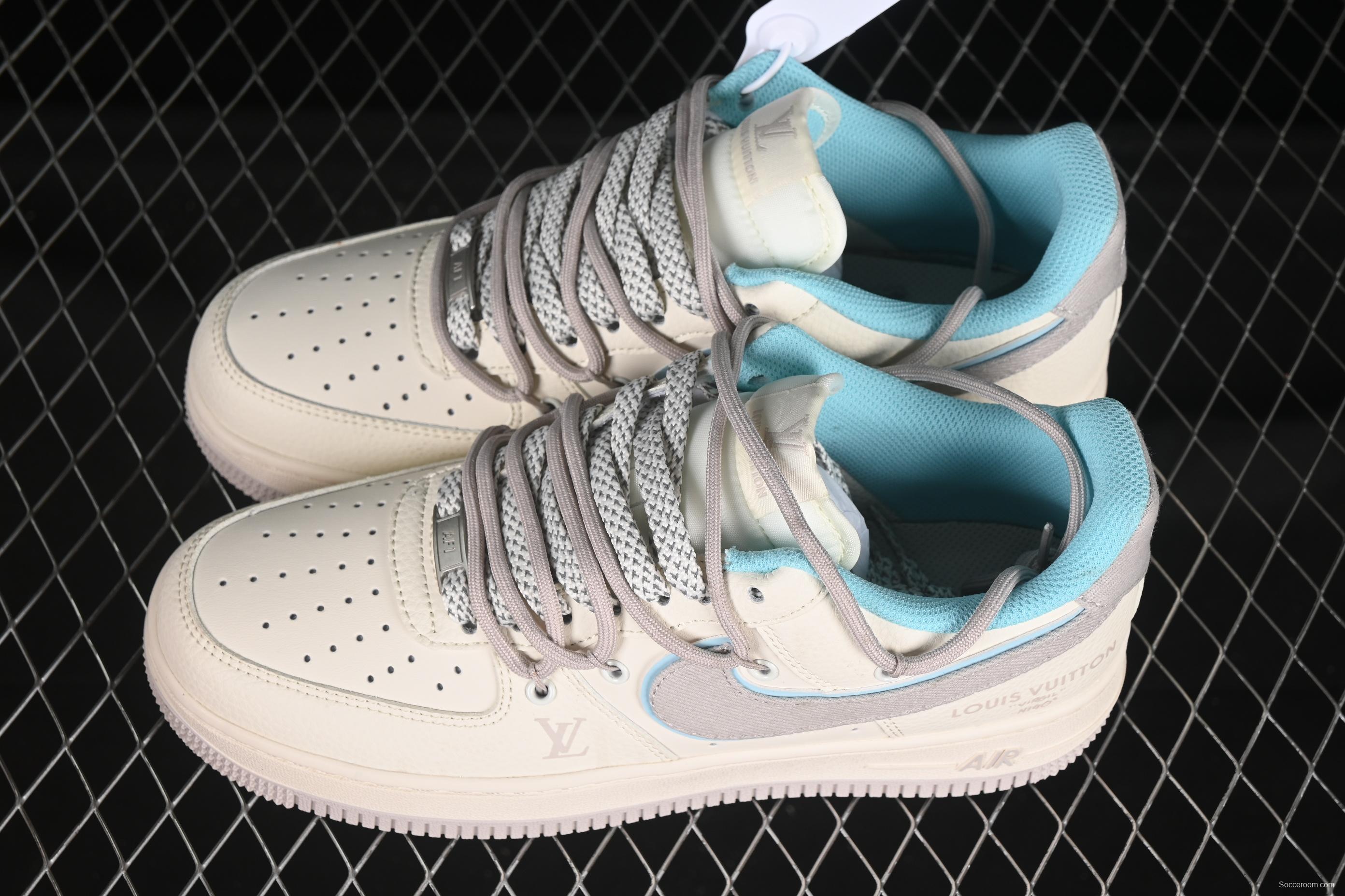 Nike Air Force 1'07 Low LV Collaboration Casual Sneakers with Full-Length Air Cushion - DM6868-095