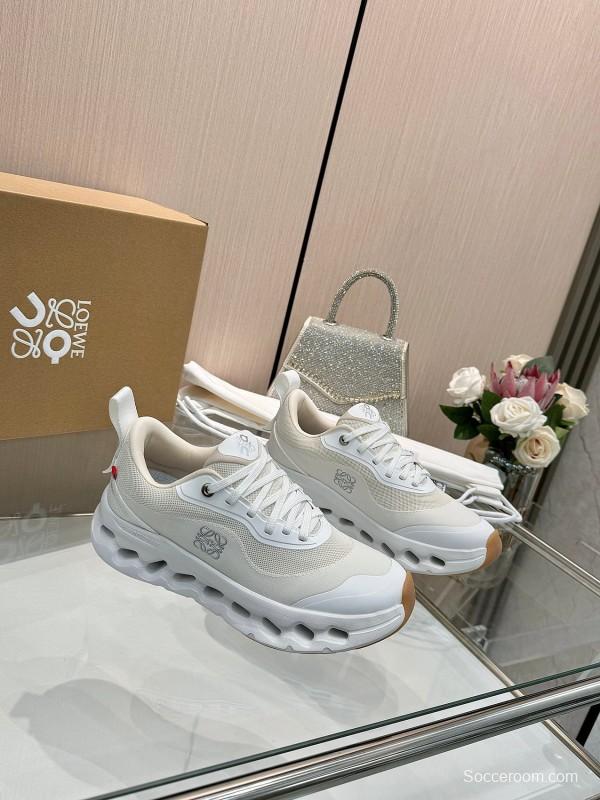 2025 Unisex Loewe White Green Orange Blue Black Grey Polyester Mesh Running Shoes Loewe X On KFY00300