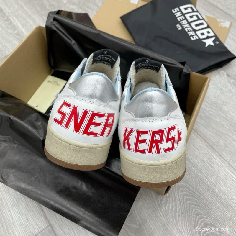 2024 Unisex GGDB White Silver Leather Sneakers MJ00260