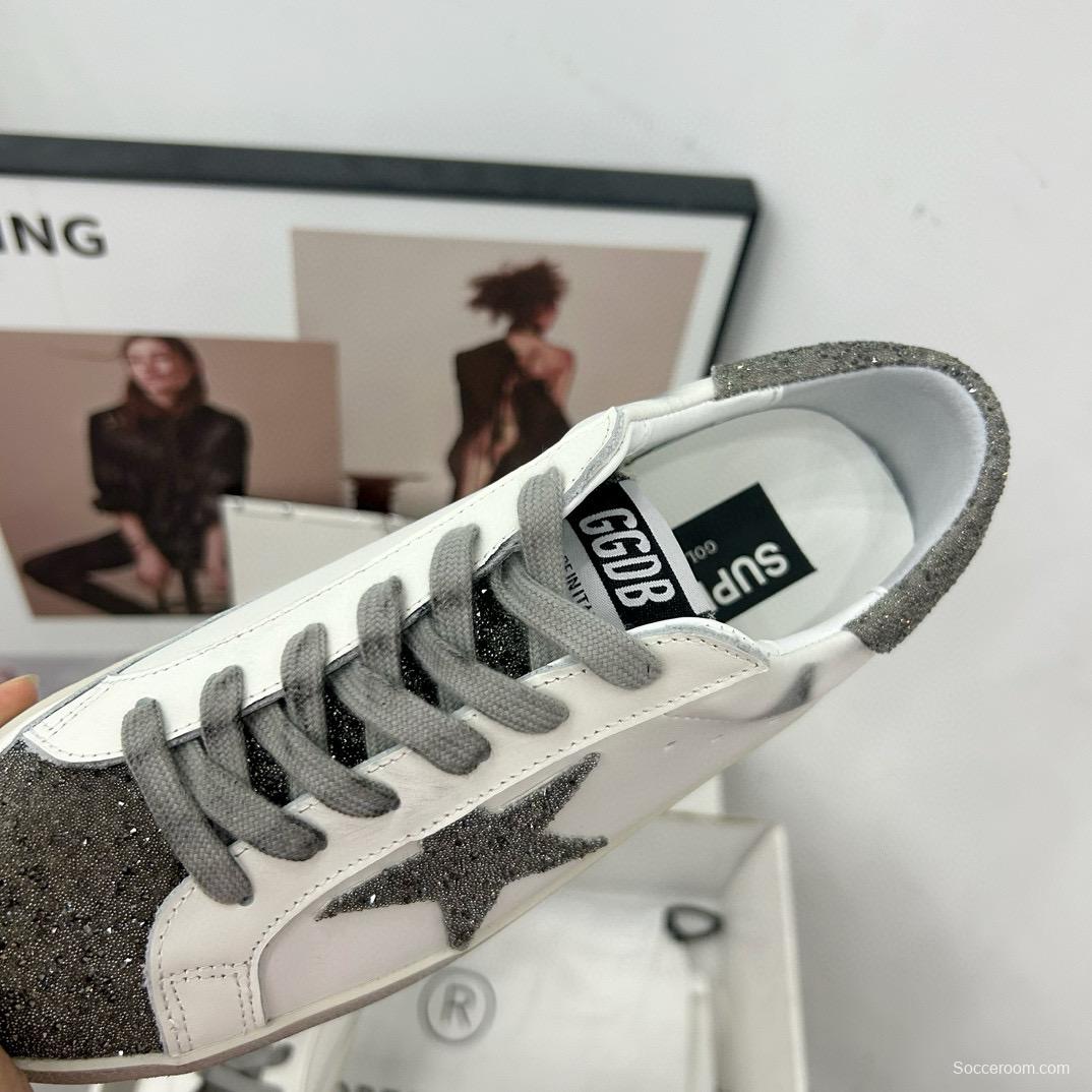 2025 Women GGDB White Grey Leather Suede Sneakers LY00360