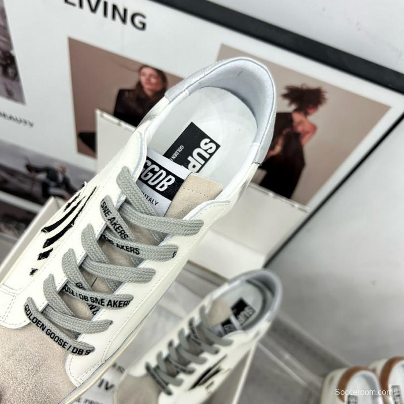 2025 Women GGDB White Black Leather Suede Sneakers